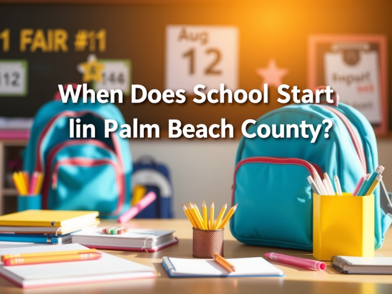 When Does School Start in Palm Beach County