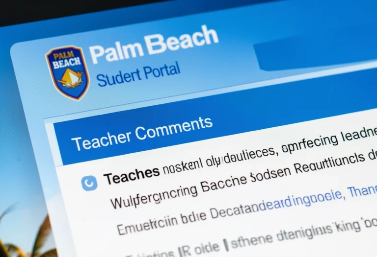 How to Check Teacher Comments in Palm Beach Student Portal