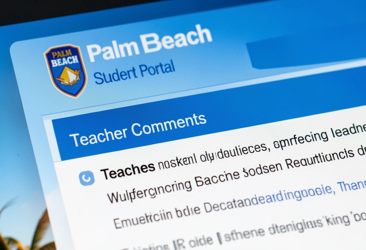 How to Check Teacher Comments in Palm Beach Student Portal